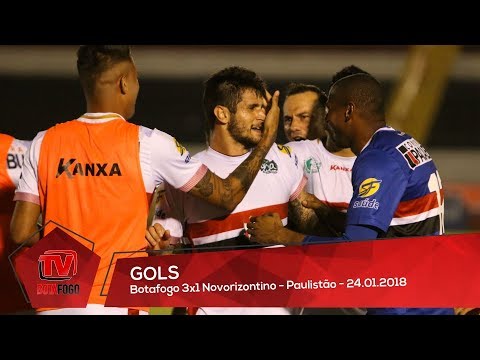 GOLS: Botafogo 3x1 Novorizontino - Paulistão 2018 - 24/01/2018