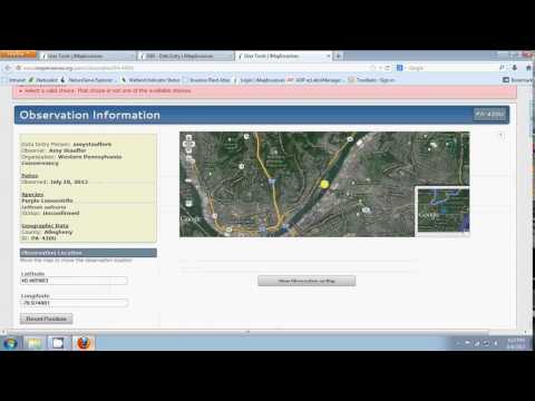 Imapinvasives Pennsylvania Observation Data Entry Tutorial