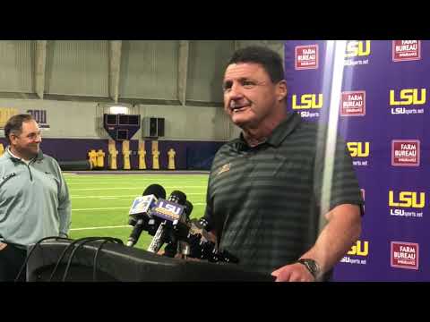 Video: Ed Orgeron's Press Conference After Practice On Thursday