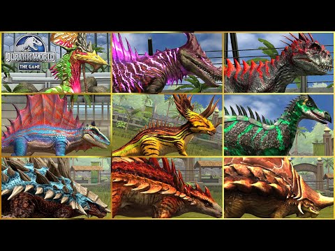 ALL SUPER HYBRID, HYBRID, & VIP DINOSAURS | Jurassic World The Game Scorpius Rex, Chromaspinus