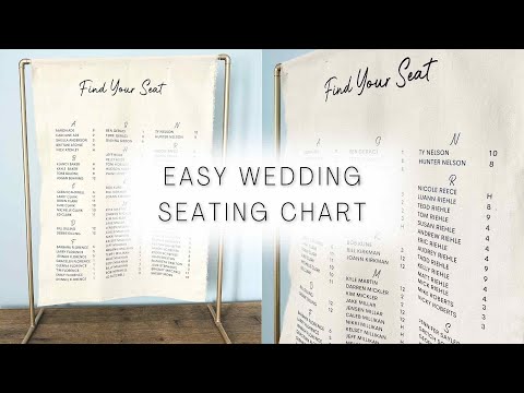 Easy Canvas Wedding Seating Chart | Wedding DIY