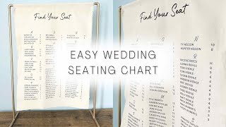 Easy Canvas Wedding Seating Chart | Wedding DIY