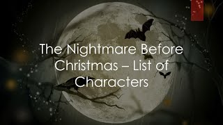 The Nightmare Before Christmas - List of Characters