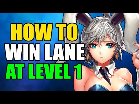 S9 HOW TO WIN LANE AT LEVEL 1 WITH RIVEN! - League of Legends