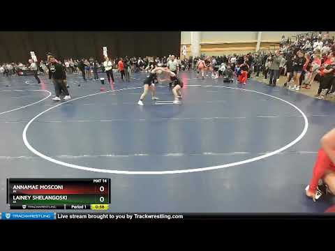 112 Lbs Cons. Round 2 - AnnaMae Mosconi, IN Vs Lainey Shelangoski, IA F9db