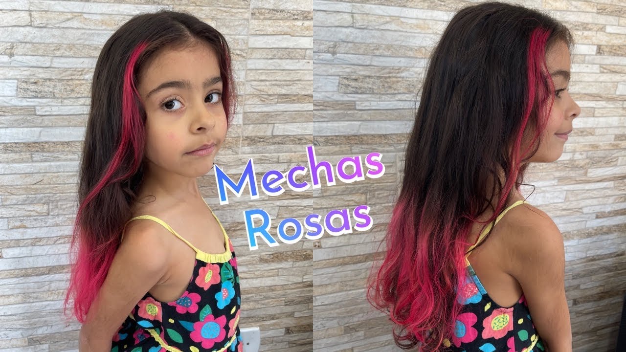 Mechas Rosa - Cabelo de Criança