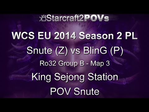 SC2 HotS - WCS EU 2014 S2 PL - Snute vs BlinG - Ro32 Group B - Map 3 - King Sejong Station - Snute