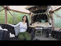 Camping In Heavy Rain With Luxury Car Tent Nature Rain ASMR