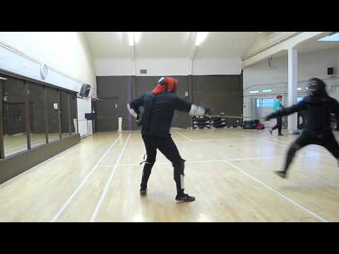 Waterloo Sparring Group Sidesword sparring - Fred vs Apollon