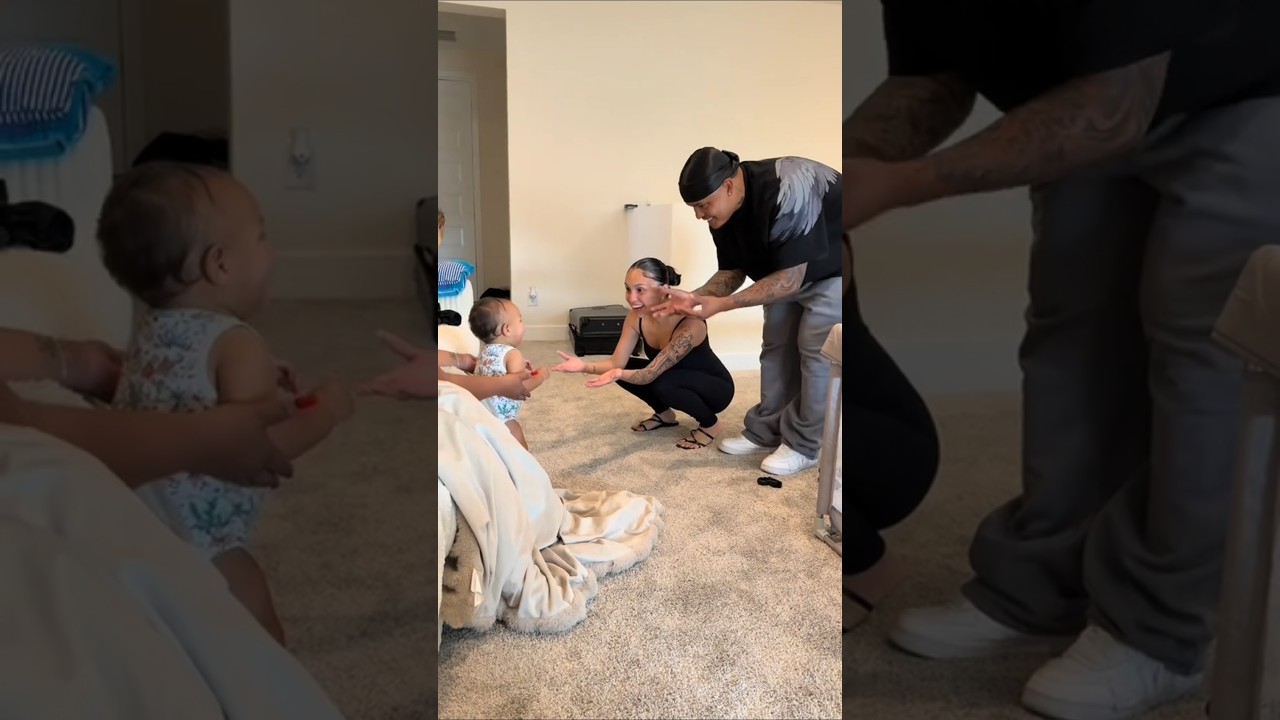 we was only gone for 3 day #zaza #baby #funny #larobenz #sachi #shorts #babies #firststeps #babywalk