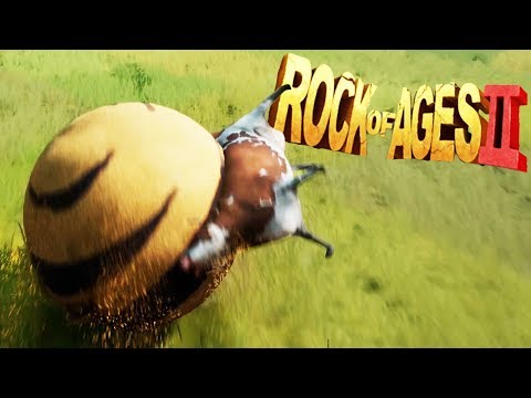 Cow EATING DIRT Rock of DOOM! - Rock of Ages 2: Bigger and Boulder Gameplay