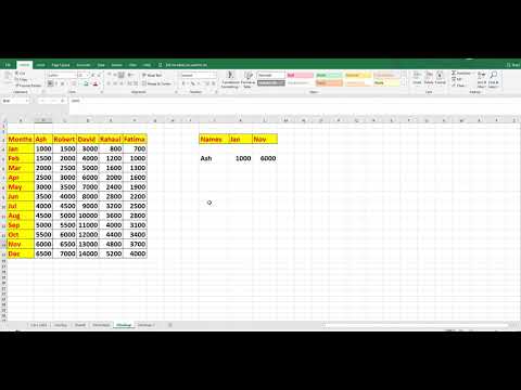 How to use Hlookup formula to find data from Database in Same Different Workbook in Excel Urdu Hindi