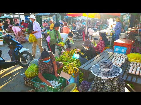 The Art Of Earning @ Countryside Market - Amazing Food Tour Around Cambodian Market On Road #3