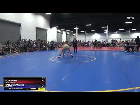 165 Lbs Round 3 (8 Team) - Eli Knight, West Virginia Vs Carlos Sanchez, California F633