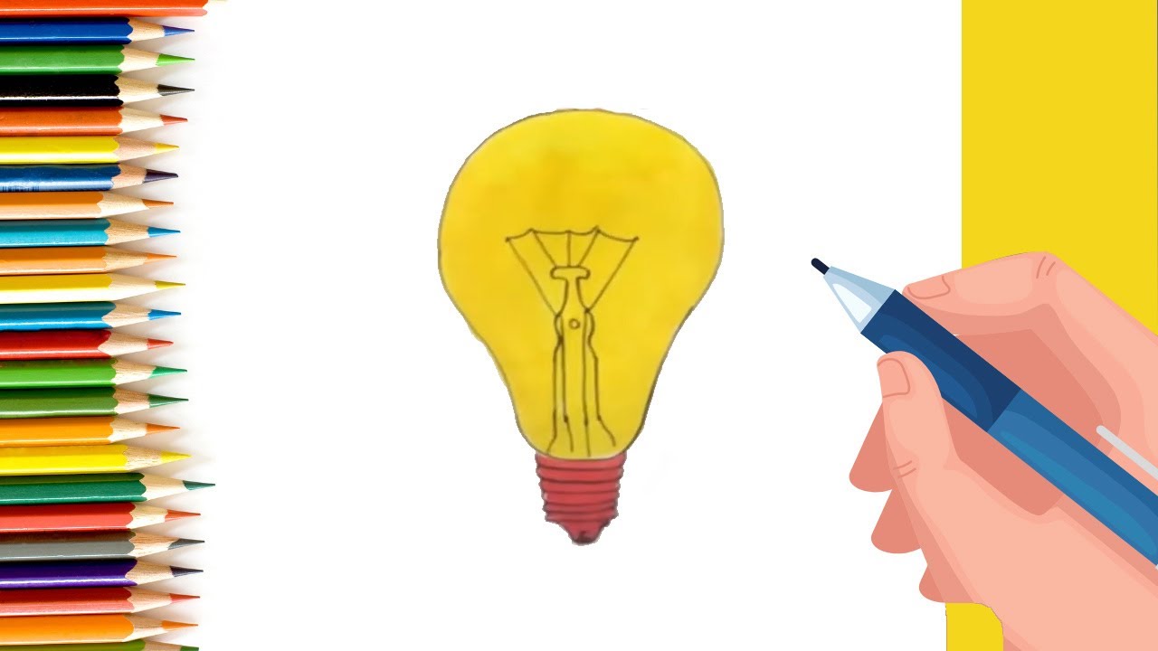 How to Draw easy Light Bulb step by step for Kids | Drawing Tutorials for Kids!