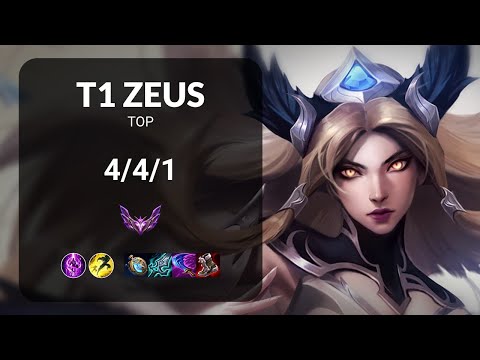 T1 Zeus Irelia vs Aatrox TOP - KR  Patch 13.16