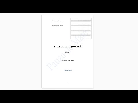 Testul 2 de pregatire pentru Evaluare Nationala 2024
