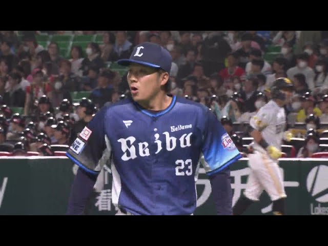 【6回裏】ライオンズのルーキー・糸川亮太 3者連続三振で開幕1軍に向けてアピールに成功!! 2024年3月15日 福岡ソフトバンクホークス 対 埼玉西武ライオンズ