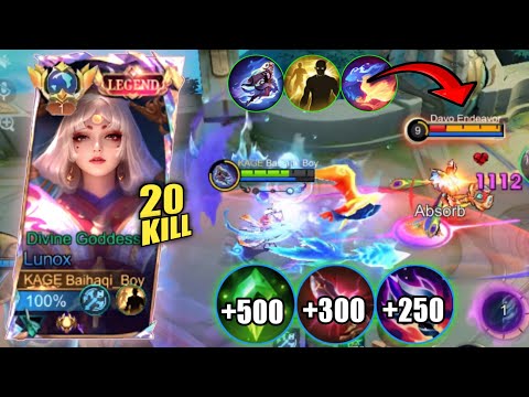 20 KILLS!! LUNOX SOLO RANK HARD CARRY GAMEPLAY || BEST LUNOX BUILD 2025