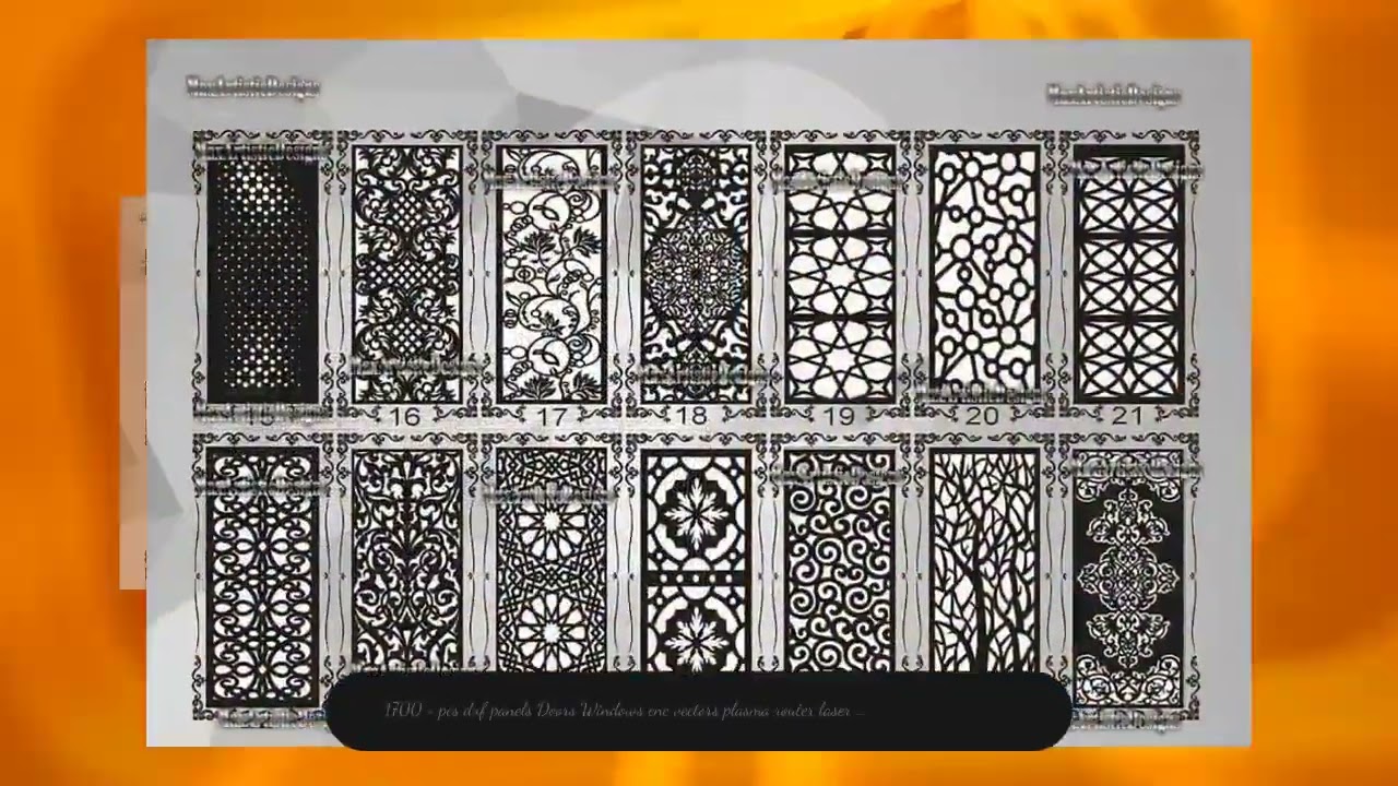 1700 + pcs dxf panels Doors Windows cnc vectors plasma router laser cut patterns digital art -Dow...