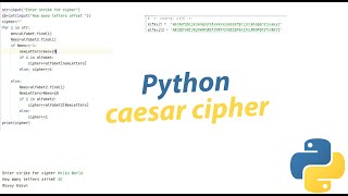 Caesar cipher in python