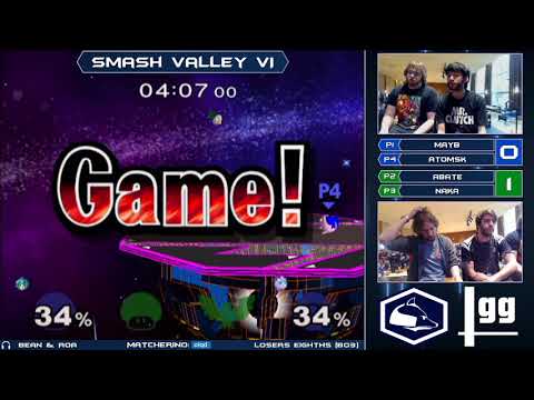 Smash Valley VI Melee Doubles - mayb + Atomsk (B) vs Abate + Naka (G) - Losers Eighths
