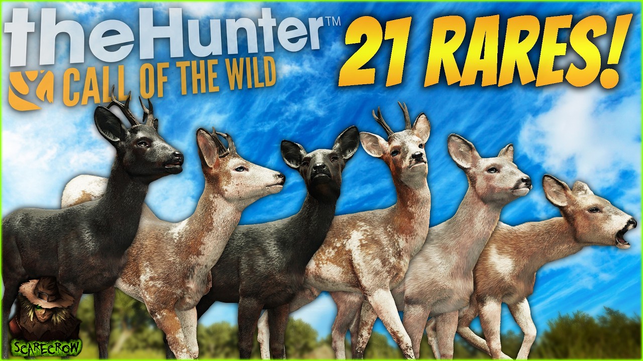 I Hunted 21 Rare Roe Deer! Piebald, Melanistic, & Leucistic! Call of the wild