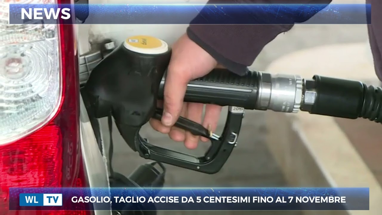 Gasolio, taglio accise da 5 centesimi fino al 7 novembre