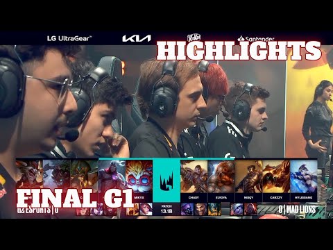 G2 vs MAD - Game 1 Highlights | Final LEC Winter 2023 Playoffs | G2 Esports vs Mad Lions G1