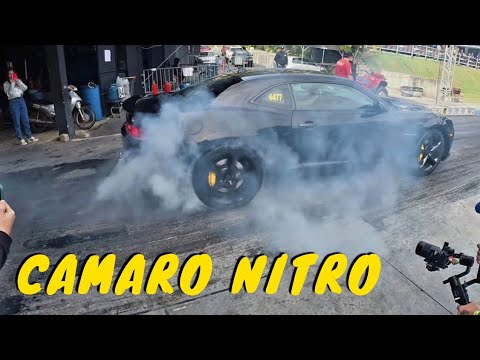 CAMARO NITRO LEVANTANDO FUMAÇA NOS TREINOS LIVRES DA ÁREA 48