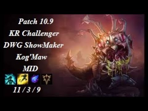 DWG ShowMaker - Kog'Maw vs Lissandra - KR Challenger 808 LP - Patch 10.9