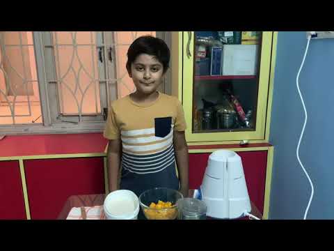 Delicious Natural Mango Ice Cream made by Little Chef "Satvik"