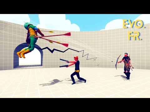HAWKEYE & BLACK WIDOW VS MARVEL FACTION -TOTALLY ACCURATE BATTLE SIMULATOR TABS GAMEPLAY