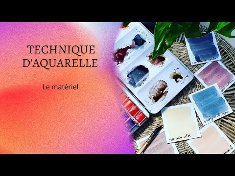 Coloriage pour adulte, fond à l'aquarelle: partie 1: Matériel