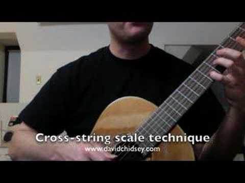 guitar Lesson Cross-string scale technique