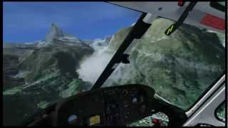 preview picture of video 'FSX Air Zermatt - Matterhorn Rundflug'