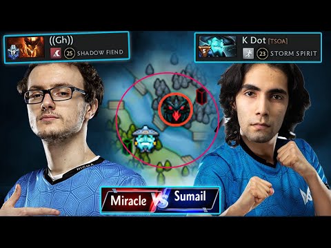 Nigma Midlane Masters Clash! Miracle- SF vs Sumail's Storm Spirit  Who Wins?pen_spark
