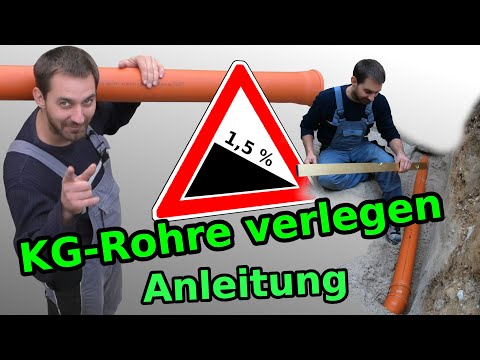 Laying a sewer pipe underground | For wastewater or rainwater #Instructions