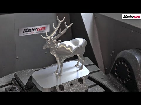 Frohe Weihnachten | Hirsch fräsen mit Mastercam 2022 | CAD/CAM-Software