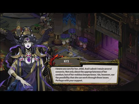 Zagreus thanks Nyx for giving Dusa her job back - Hades