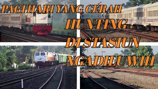 preview picture of video 'PAGI HARI YANG CERAH HUNTING KERETA DI STASIUN NGADILUWIH'