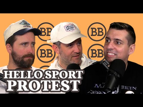Tom and Eddy's protest w/ Hello Sport