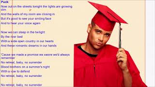No Surrender Glee Lyrics