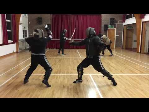 Military sabre sparring Gareth vs Artur