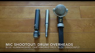Video thumbnail for Drum overhead mic shootout: Earthworks SR25, Blue Hummingbird, Blue Dragonfly by Greg Thomas