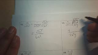 HW solutions to Dividing Radicals