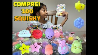 COMPREI UMA CAIXA COM 100 SQUISHIES POR 10 DÓLARES NA CRAZY #squishy #crazy #orlando #brinquedos