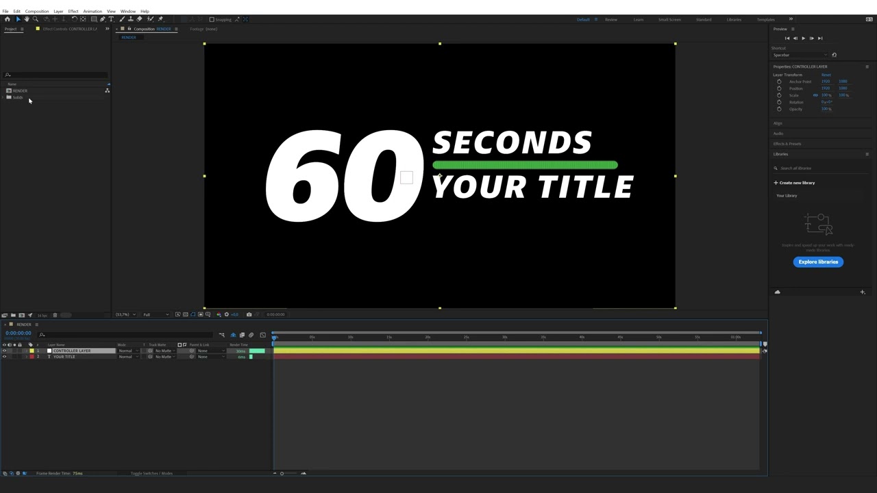 How to use and edit Countdown Templates in After Effects