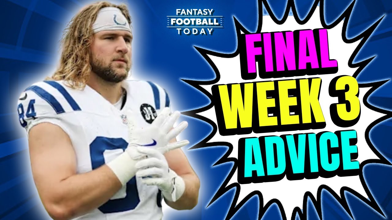 FINAL Week 3 Start/Sit Cheat Sheet! LIVE Q&A + Actives/Inactives News | 2025 Fantasy Football Advice
