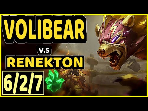 ICEBEASTO (VOLIBEAR) vs RENEKTON - 6/2/7 KDA TOP GAMEPLAY - EUW Ranked GRANDMASTER